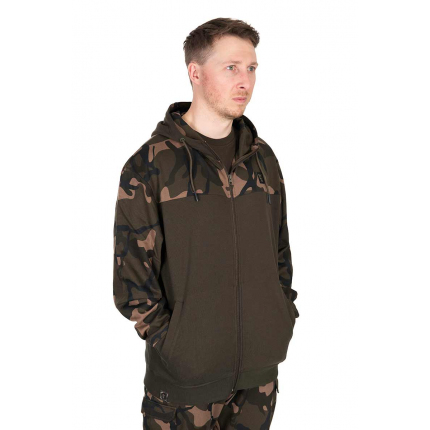 Fox Mikina LW Khaki Camo Split Zip Hoody
