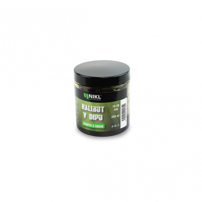 Nikl Black halibut pelety v dipu Scopex&Squid 15+20mm, 250ml