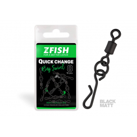 Zfish Obratlík Quick Change Ring Swivel Matt Veľkosť 8 10 ks
