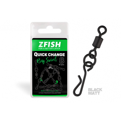 Zfish Obratlík Quick Change Ring Swivel Matt Veľkosť 8 10 ks Zfish Obratlík Quick Change Ring Swivel Matt Veľkosť 8 10 ks