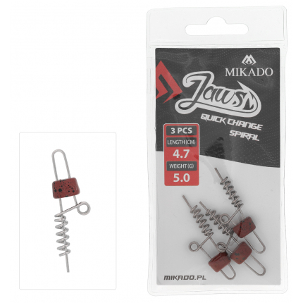 Mikado Vrut Na Nástrahy Jaws Quick Change Spiral 4.7cm 3 Ks
