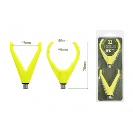 Delphin Sada Rohatinek HoldSET Uni V+U Fluo Žltá