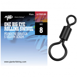 Giants fishing Pevnostný obratlík s veľkým očkom One Big Eye Rolling Swivel 10ks