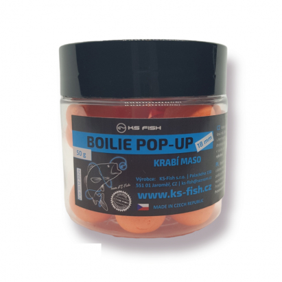 Boilie Pop-up 18mm krabie mäso Boilie Pop-up 18mm krabie mäso