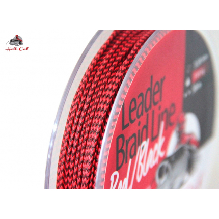 Splietané šnúra Hell-Cat - Leader Braid Line Red / Black 20m