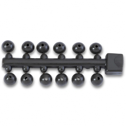 Anaconda korálky Tapered Bore Beads army zelená 6mm 24ks