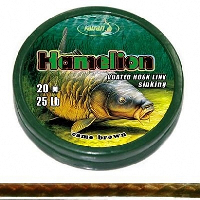Katran Ztužená Návazcová Šňůrka Coated Braided Hook Links HAMELION 15 lb 20 m