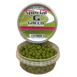 Bait-Tech mäkčené pelety Soft Hookers Special G Green 6 mm 180 ml