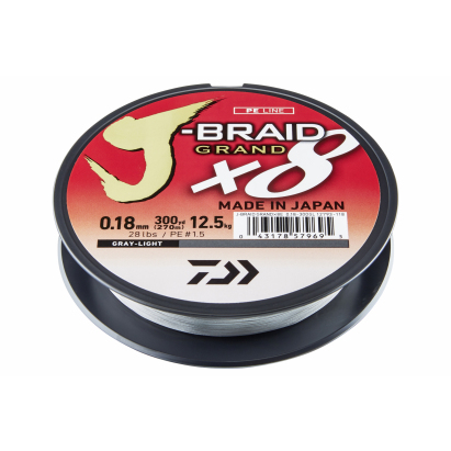 Daiwa Šnúra J Braid Grand X8 135m svetlo šedá