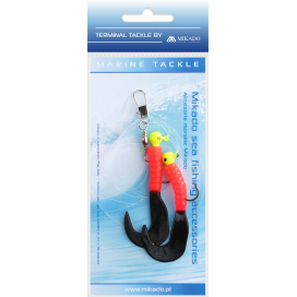 Mikado morský návazec pilk twist jighead rig 7.5cm2x3g červeno/čierny 1 ks Mikado morský návazec pilk twist jighead rig 7.5cm2x3g červeno/čierny 1 ks