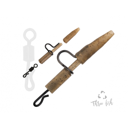 Zfish Závesky Heavy Duty Clip & Tail Rubber + QC 6 ks
