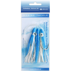 Mikado morský návazec octopus rig 12cm háčik: 3x7/0 modrý/biely 1 ks