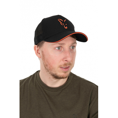 Fox Šiltovka Collection Trucker Cap Black Orange Fox Collection trucker B/O Fox Šiltovka Collection Trucker Cap Black Orange Fox Collection trucker B/O