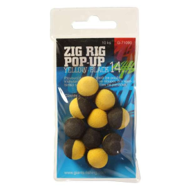 Giants Fishing Penové plávajúce boilie Zig Rig Pop-Up yelow-black 10mm, 10ks
