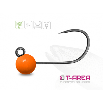 Delphin Wolframový Jig T-AREA BL Fluo Oranžový 5 ks