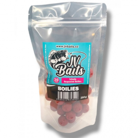 JV Baits rozpustné boilies jahoda 250g 20mm