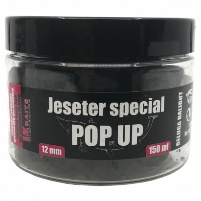 LK Baits Pelety Jeseter Special Pop UP Beluga Halibut 12mm 150ml