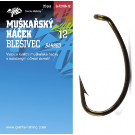Giants Fishing Háčik Muškársky Blešivec Incurve Fly 20ks veľ.08