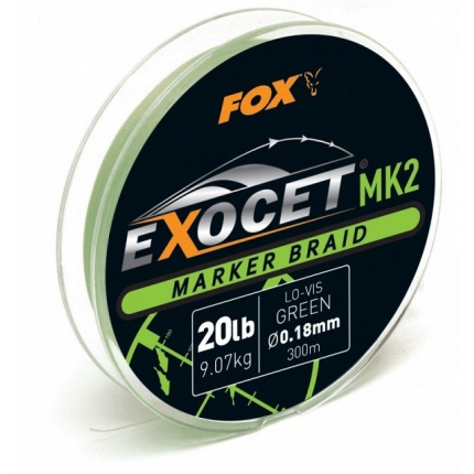 Exocet MK2 Spod & Marker Braid - 0.18mm/20lb x300m MARKER -Zelená