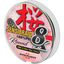 Sakura splietaná šnúra Sensibraid 8X 150m|0,10mm/7kg Sakura splietaná šnúra Sensibraid 8X 150m|0,10mm/7kg