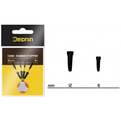 Delphin Stoper Cone Rubber Stopper 8 ks 8mm Delphin Stoper Cone Rubber Stopper 8 ks 8mm