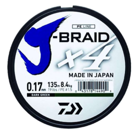 Daiwa Šnúra J-Braid X4 - Dark Green