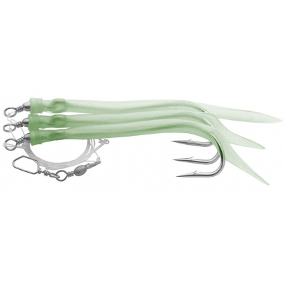 Aquantic Náväzec 3er Gummi Makk System Zelená 130 cm 8/0