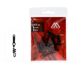 Mikado obratlík s krúžkom skrutka veľ. 6mm čierny matný 5 ks