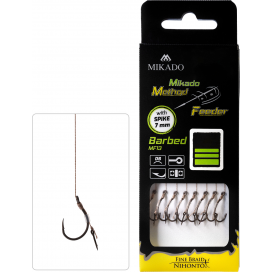 Mikado nadväzec mf s ihlou háčik s protihrotom číslo 4 / pletená šnúra 0.16mm/10cm 8 ks