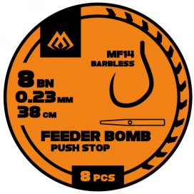 Mikado Fb Rig Mf14 Feeder Bomb Feedrové Návazce S Nekonečnou Zarážkou S Háčky Bezprotihrotu Č. 10 / Monofil 0,20 Mm/38 Cm 8 Ks. Mikado Fb Rig Mf14 Feeder Bomb Feedrové Návazce S Nekonečnou Zarážkou S Háčky Bezprotihrotu Č. 10 / Monofil 0,20 Mm/38 Cm 8 Ks.