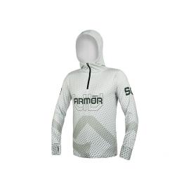Tričko s kapucňou Delphin UV ARMOR 50+ Olive (XXL)