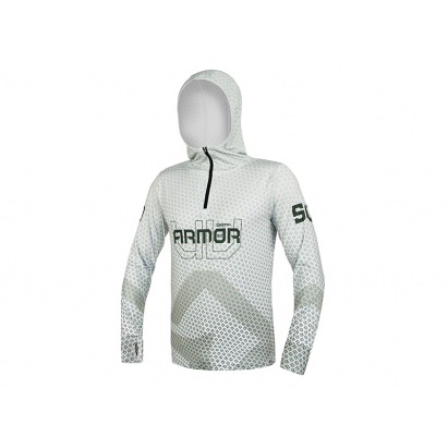 Tričko s kapucňou Delphin UV ARMOR 50+ Olive (XXL)