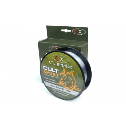 Climax CULT Carp Sport Mono šedý 1000m Priemer: 0,25mm Nosnosť: 5,8kg