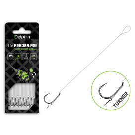 Feederový návazec Delphin Fluoro Sting / 10ks - 12cm/0,22mm/Turner #8