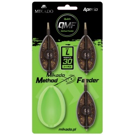Mikado kŕmidlo method feeder aperio q.m.f. systém l sada 3x20g + feeder form 1 sada