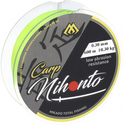 Mikado vlasec nihonto carp 0.30 mm/10.30kg/600m fluo/žltá 1 cievka