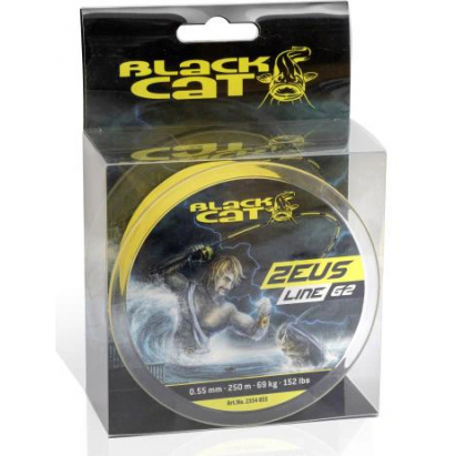 Black Cat Pletená Šnúra Zeus Line G2 Žltá 250m 0,45mm 46 Kg