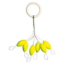 Iron Trout plavák Leuchtpilot oválny žltý 6x13mm