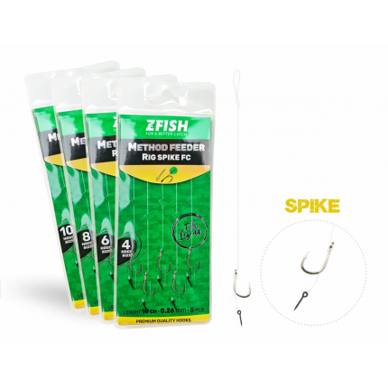 Zfish Návazec Method Feeder Rig Spike FC 10 cm 5 ks