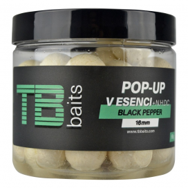 TB Baits Plovoucí Boilie Pop-Up White Black Pepper + NHDC 65 g TB Baits Plovoucí Boilie Pop-Up White Black Pepper + NHDC 65 g