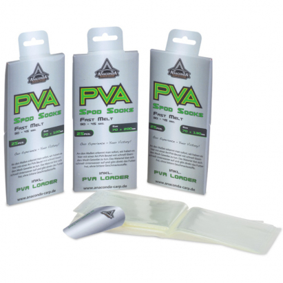 Anaconda PVA vrecká Fast Melt Spod Socks 70x130mm 25ks Anaconda PVA vrecká Fast Melt Spod Socks 70x130mm 25ks