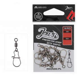 Mikado karabína s obratlíkom jaws predator 093 / xs bal.10ks