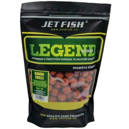 Jet Fish Boilies Legend Range 1kg 24mm Banán-Chilli
