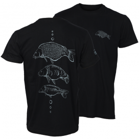 Giants fishing Tričko pánske čierne Tri kapre|veľ. XL