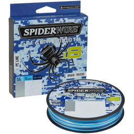 SpiderWire Stealth® Smooth8 x8 PE Braid 0,29 mm 31,8 Kg camo blue 1m