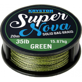 Kryston pletené šnúrky - Super Nova solid braid zelený 35lb 20m