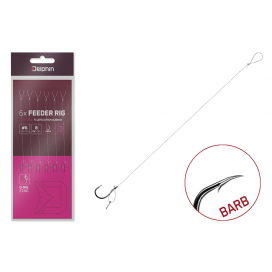 Náväzec Delphin FLR D-rig / 6ks 8cm / 0,22mm / BARB #8 / Sting7mm