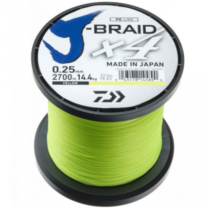 Daiwa Šnúra J-Braid X4 Žltá