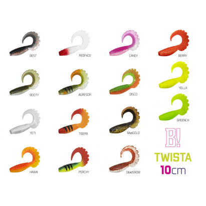 Umělá nástraha Delphin TWISTA UVs / 5ks - 10cm/GREENCH