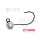 Delphin Wolframový Jig T-AREA BL Stříbrný 5 ks 4mm/0,6g/#6